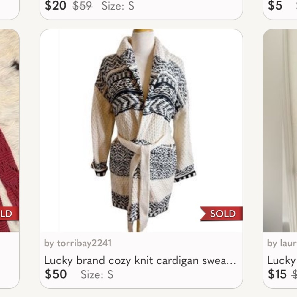 Lucky brand knit cardigan sweater